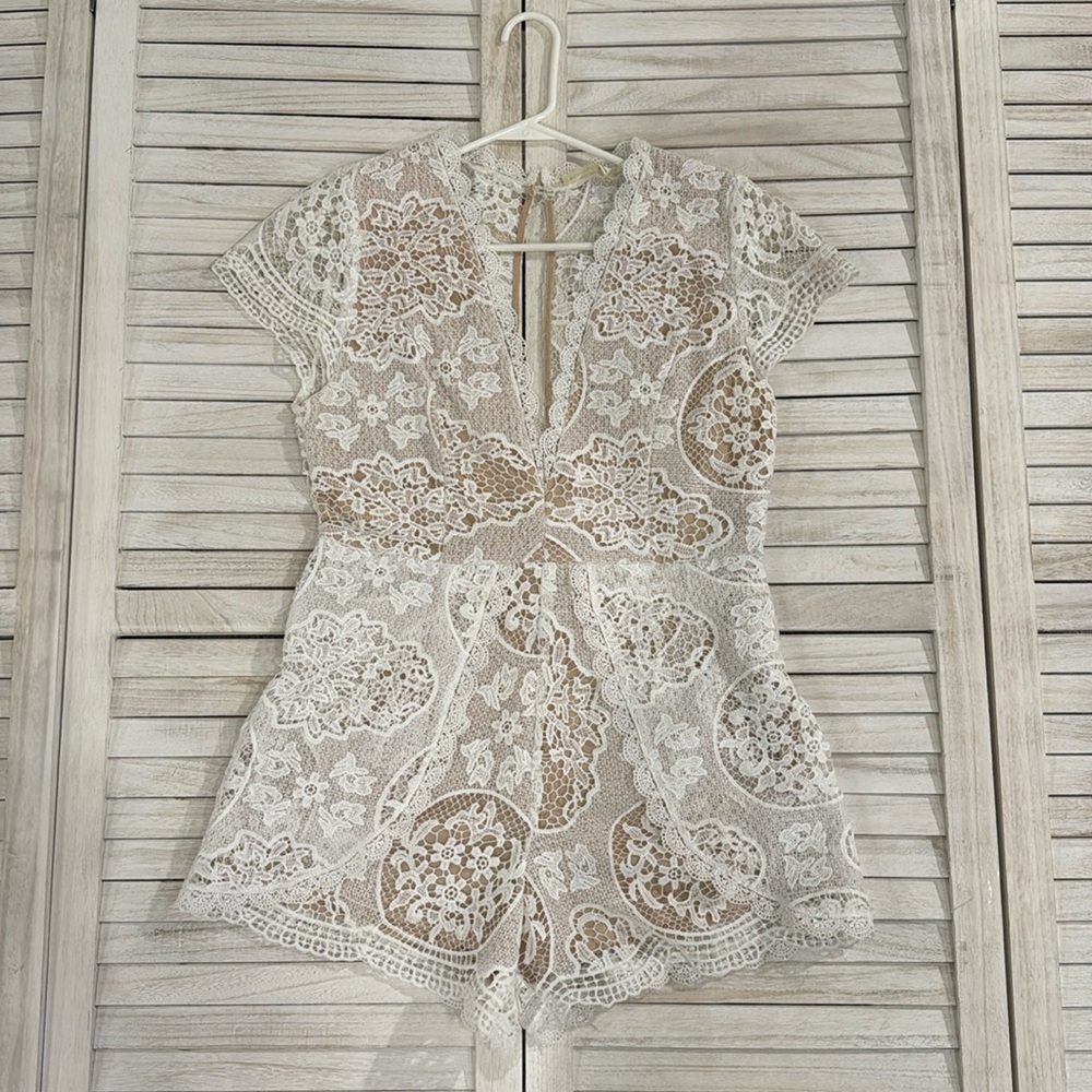 White Lace Romper
